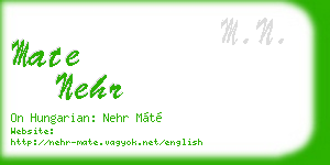 mate nehr business card