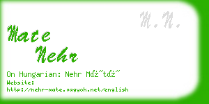 mate nehr business card